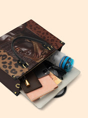 Leopard Queen Premium Leather Handbag QR0TD427