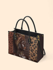 Leopard Queen Premium Leather Handbag QR0TD427