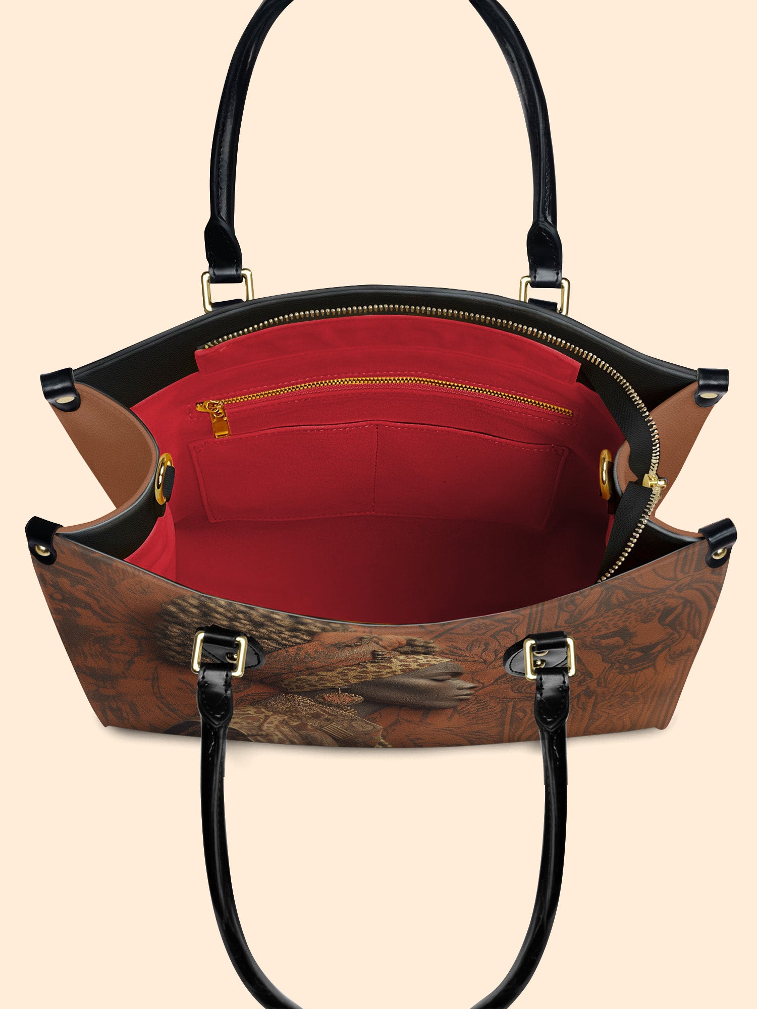 Savanna Spirit Premium Leather Handbag QR0TD430