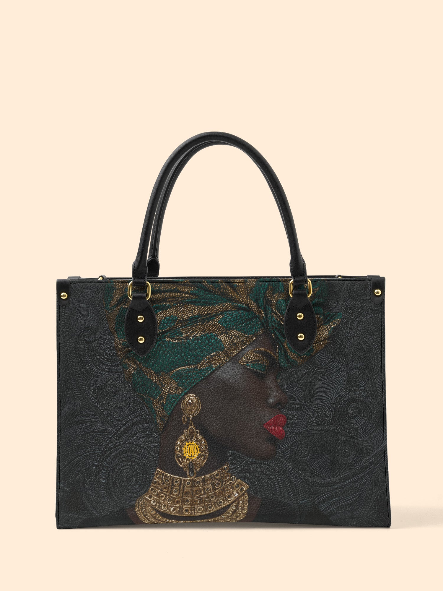 Verdant Majesty Premium Leather Handbag QR0XD745