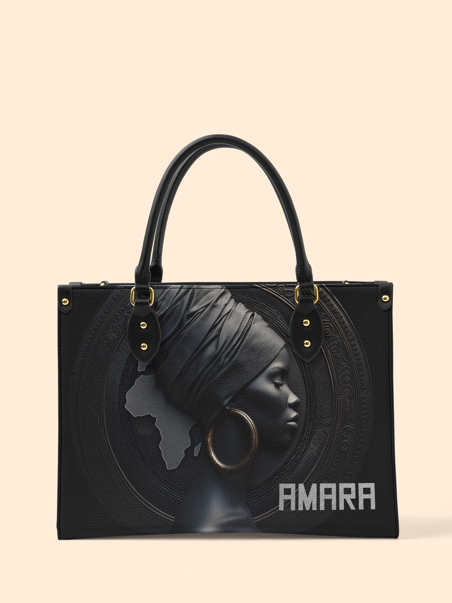 Pure Ebony Premium Leather Handbag