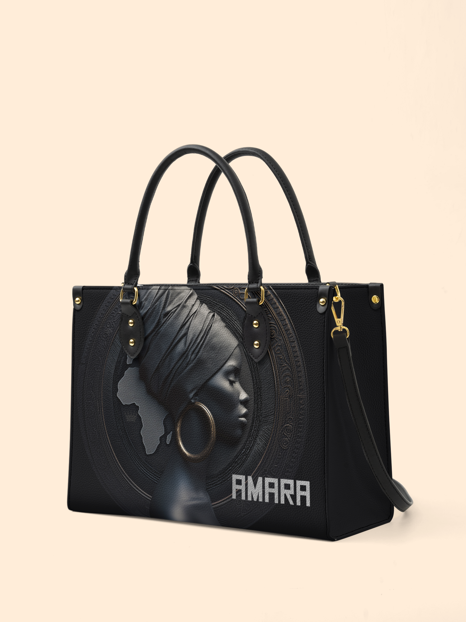 Pure Ebony Premium Leather Handbag
