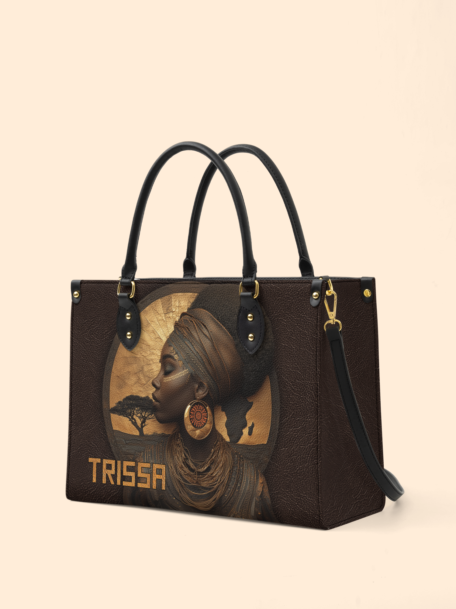 Africa's Spirit Premium Leather Handbag