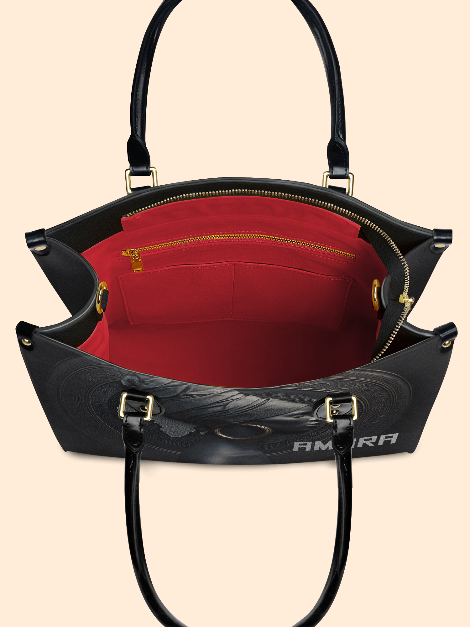 Pure Ebony Premium Leather Handbag