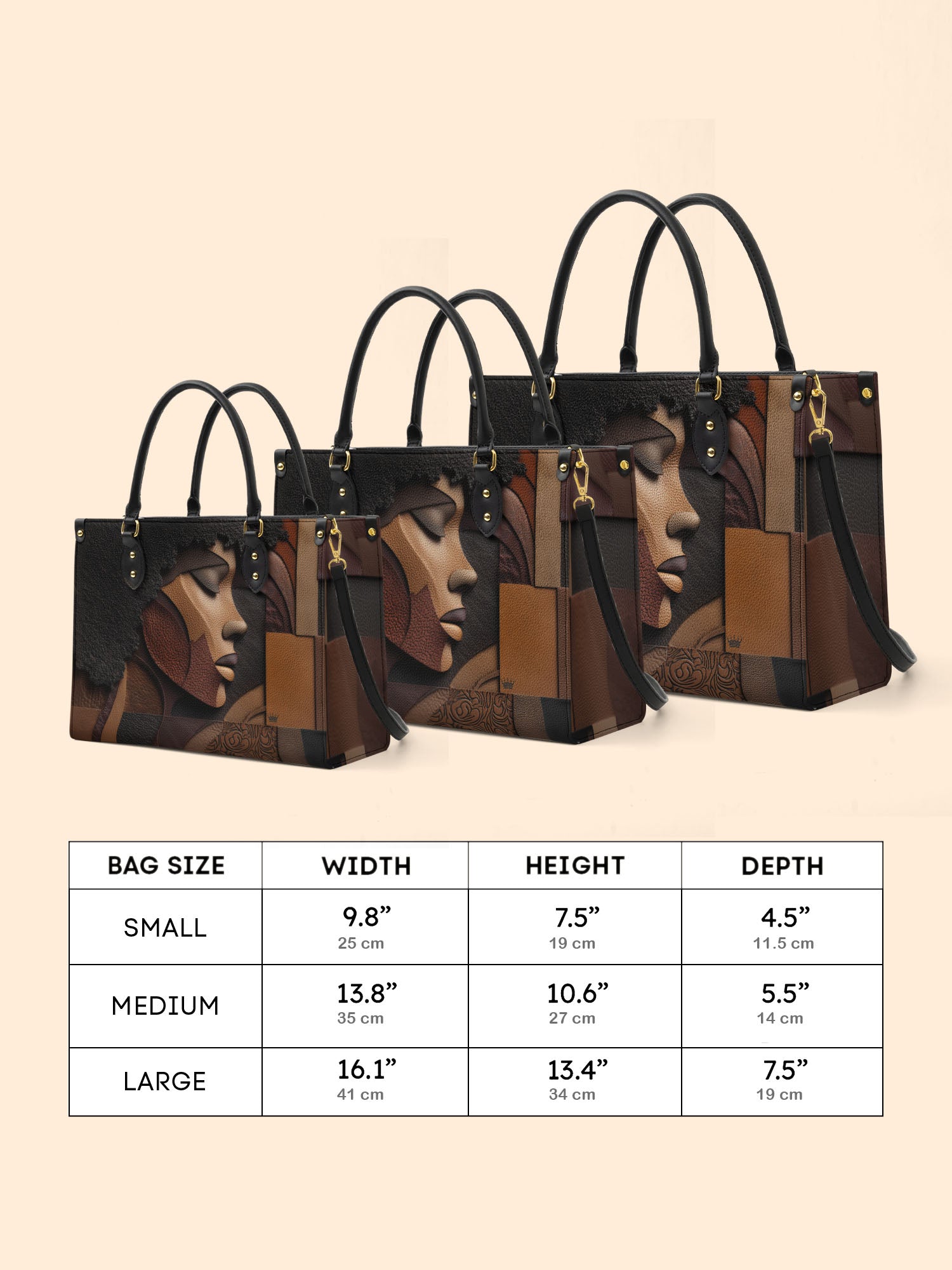 Melanin Majesty Premium Leather Handbag QR0TD117