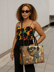 Bold African Premium Leather Handbag QR0XD810
