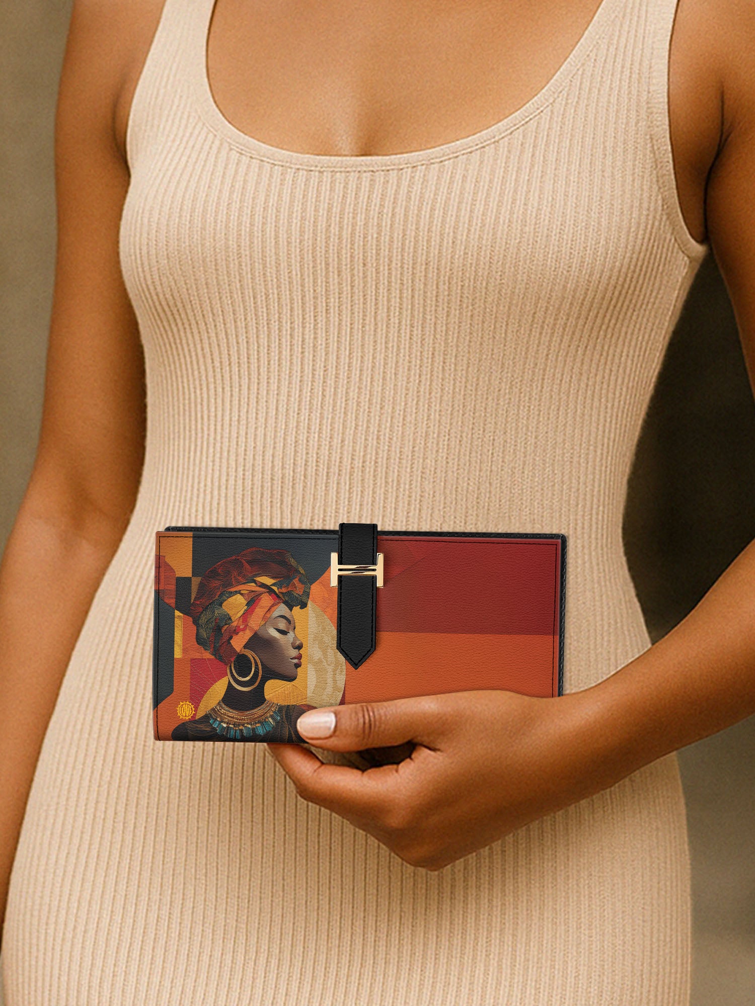 Afrique Hide Tab Closure Wallet QR0XD088