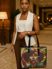 Royal Reflections Sleek Leather Tote