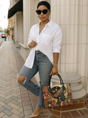 Bold African Premium Leather Handbag QR0XD810