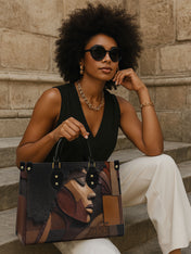 Melanin Majesty Premium Leather Handbag QR0TD117
