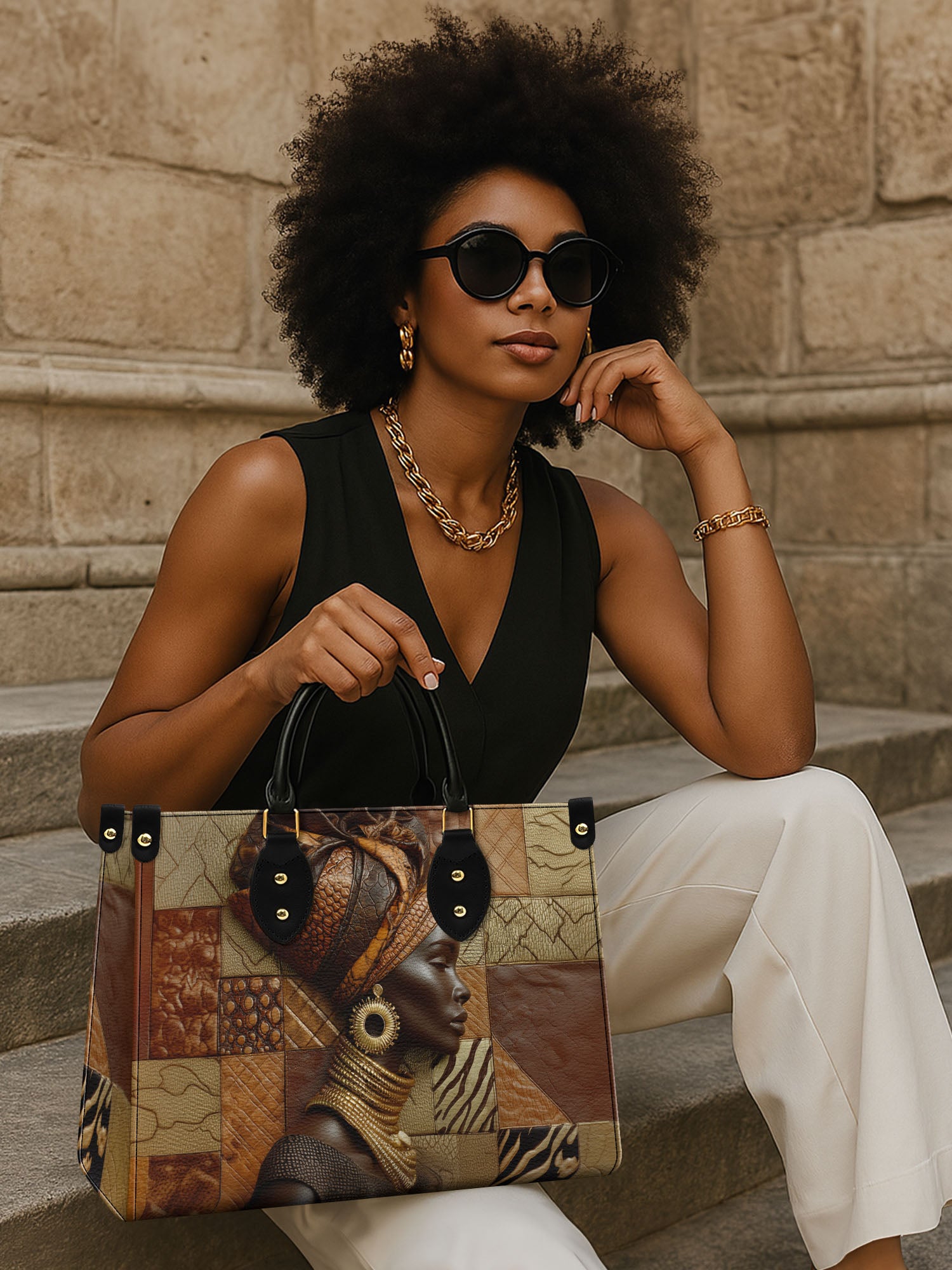 Feline Goddess Energy Premium Leather Handbag QR0TD505