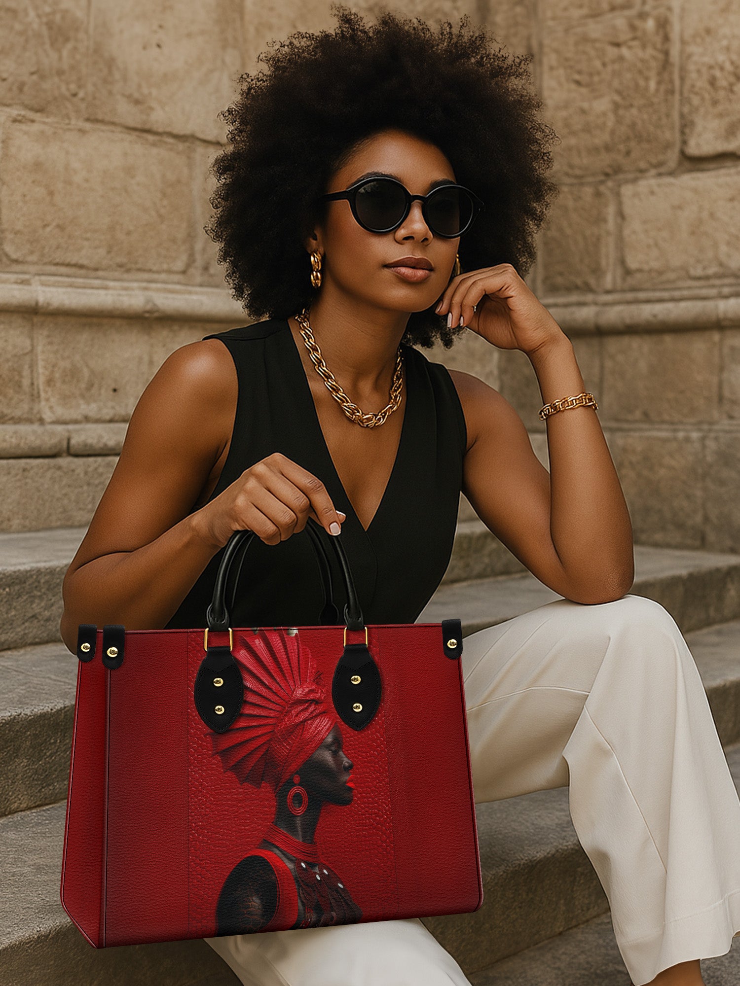 Imperial Flame Premium Leather Handbag QR0XD646