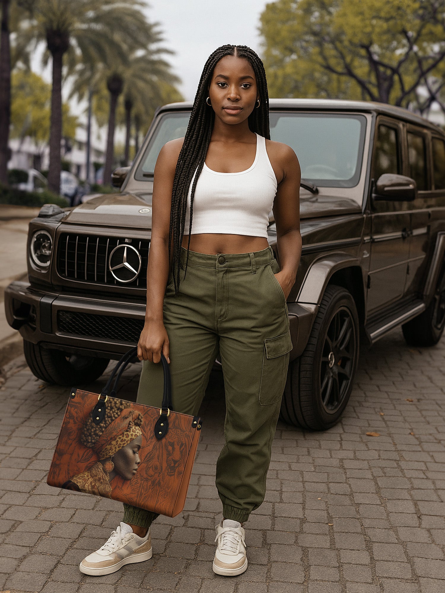 Savanna Spirit Premium Leather Handbag QR0TD430