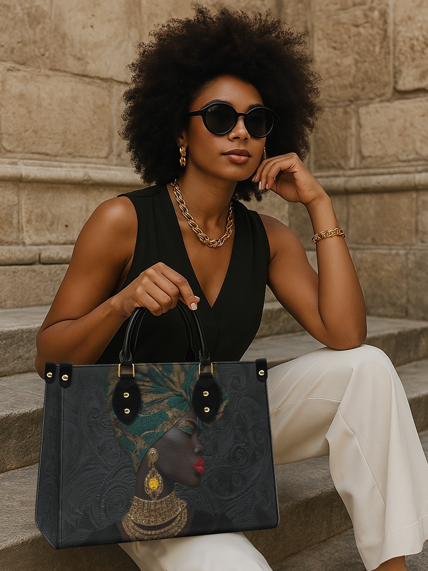 Verdant Majesty Premium Leather Handbag QR0XD745