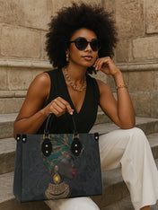 Verdant Majesty Premium Leather Handbag QR0XD745