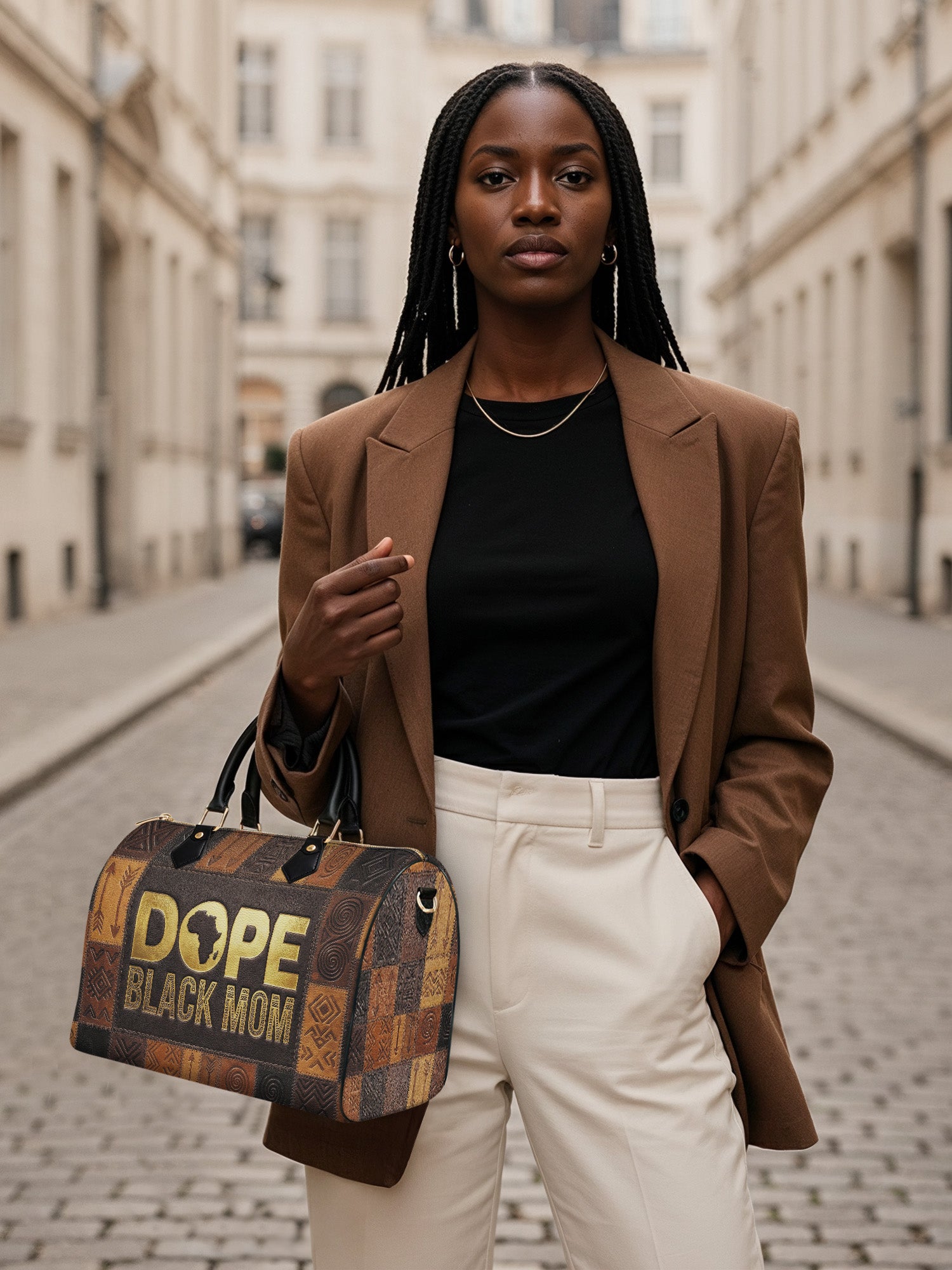 Dope Mom Legacy Leather Boston Bag QR0TV269