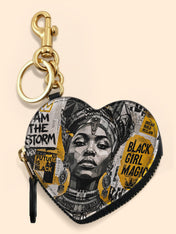 Golden Era Pulse Heart Coin Pouch Bag Charm QR0HH210