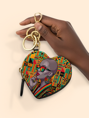 Limited In Grey Heart Coin Pouch Bag Charm QR0XD860