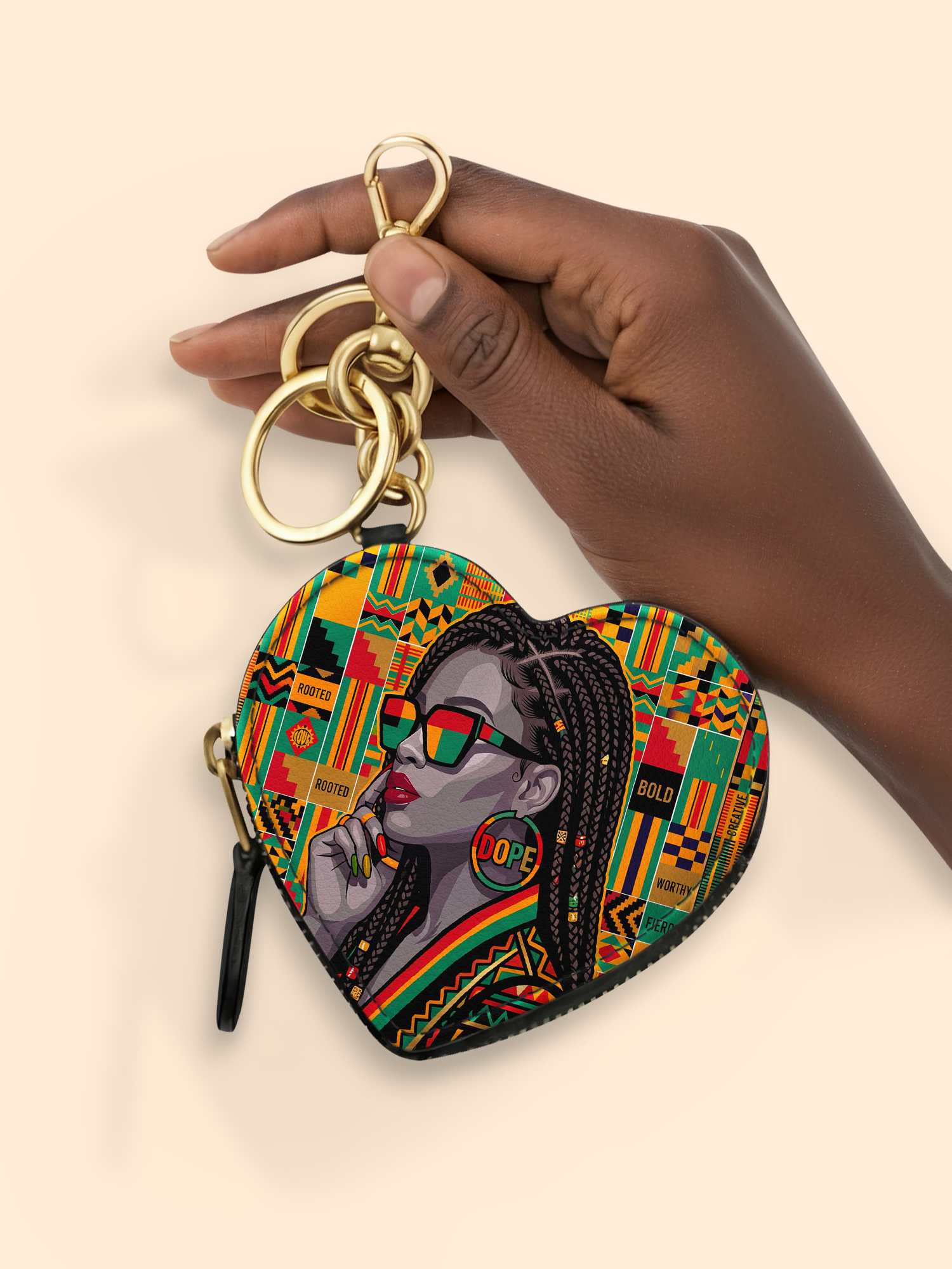 Limited In Grey Heart Coin Pouch Bag Charm QR0XD860