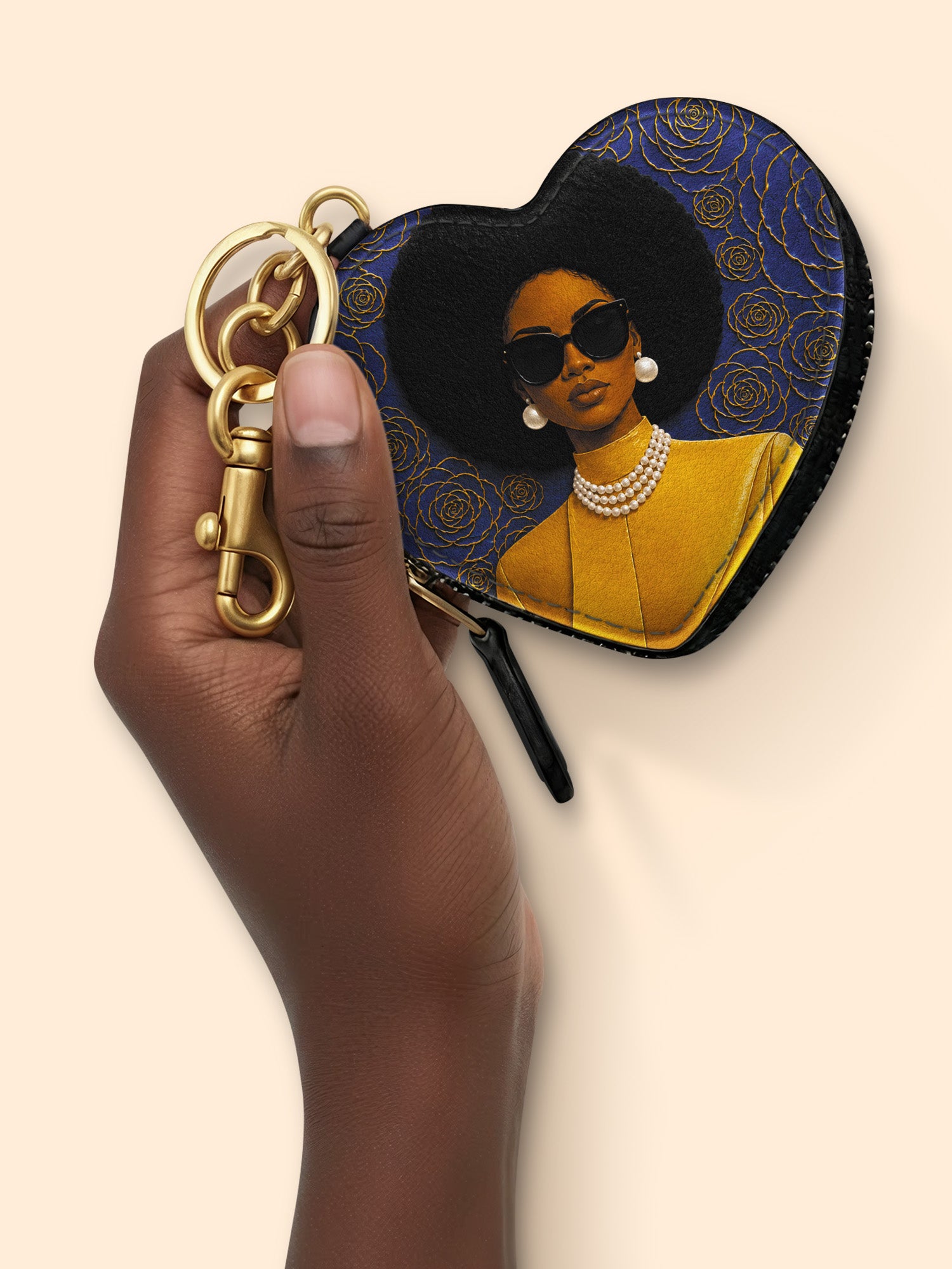 Legacy In Blue Heart Coin Pouch Bag Charm QR0TV284