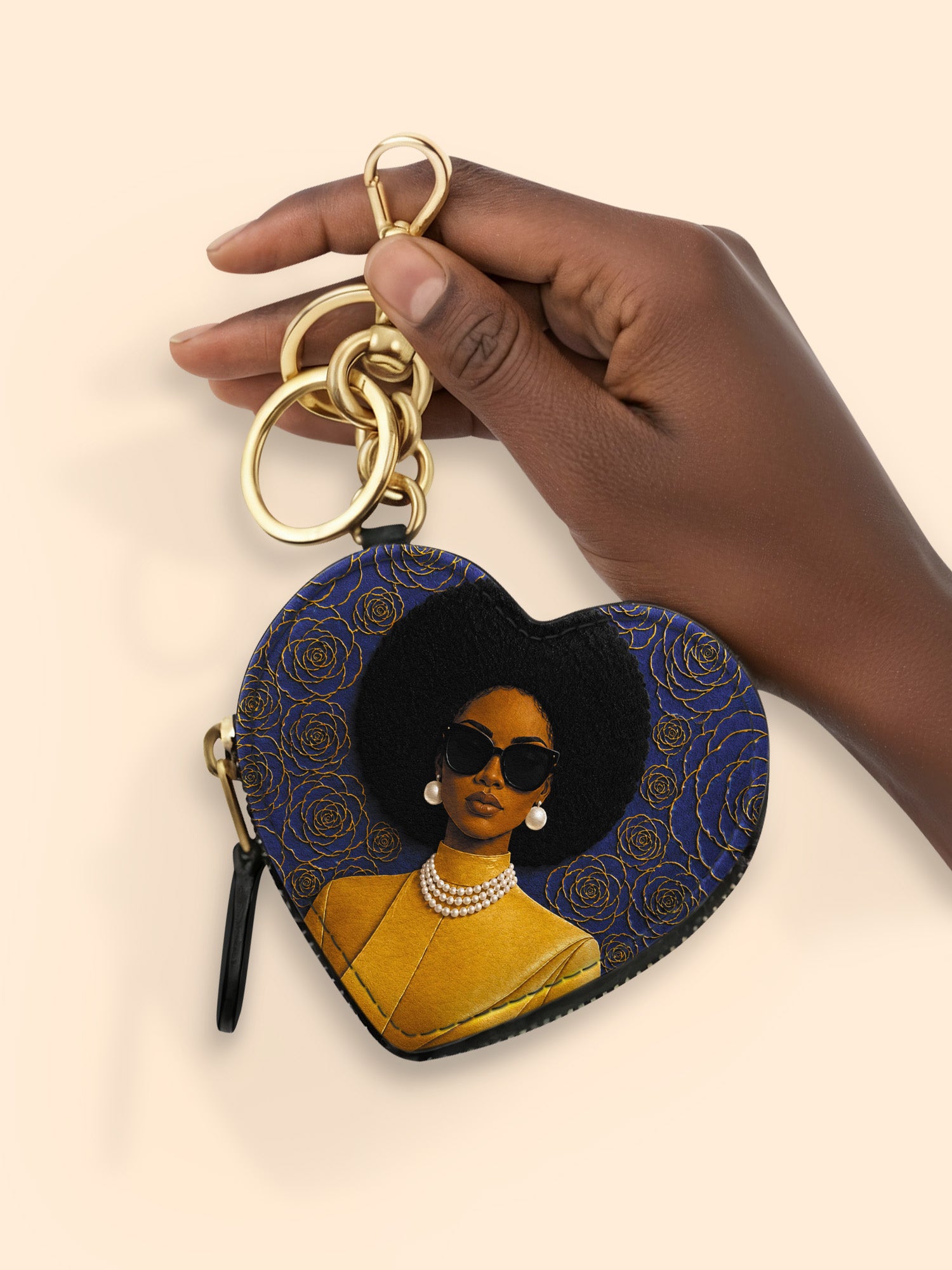 Legacy In Blue Heart Coin Pouch Bag Charm QR0TV284