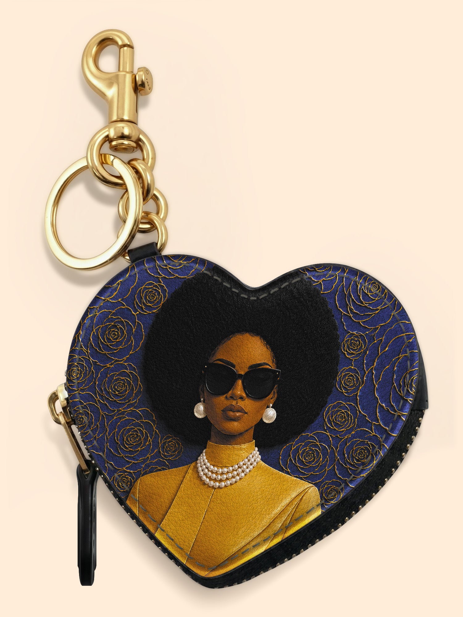 Legacy In Blue Heart Coin Pouch Bag Charm QR0TV284