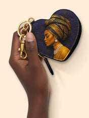 Sapphire Legacy Heart Coin Pouch Bag Charm QR0TV285