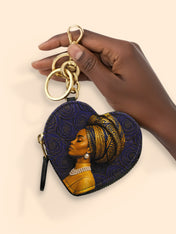 Sapphire Legacy Heart Coin Pouch Bag Charm QR0TV285
