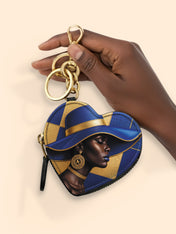 Sapphire Grace Heart Coin Pouch Bag Charm QR0HH217