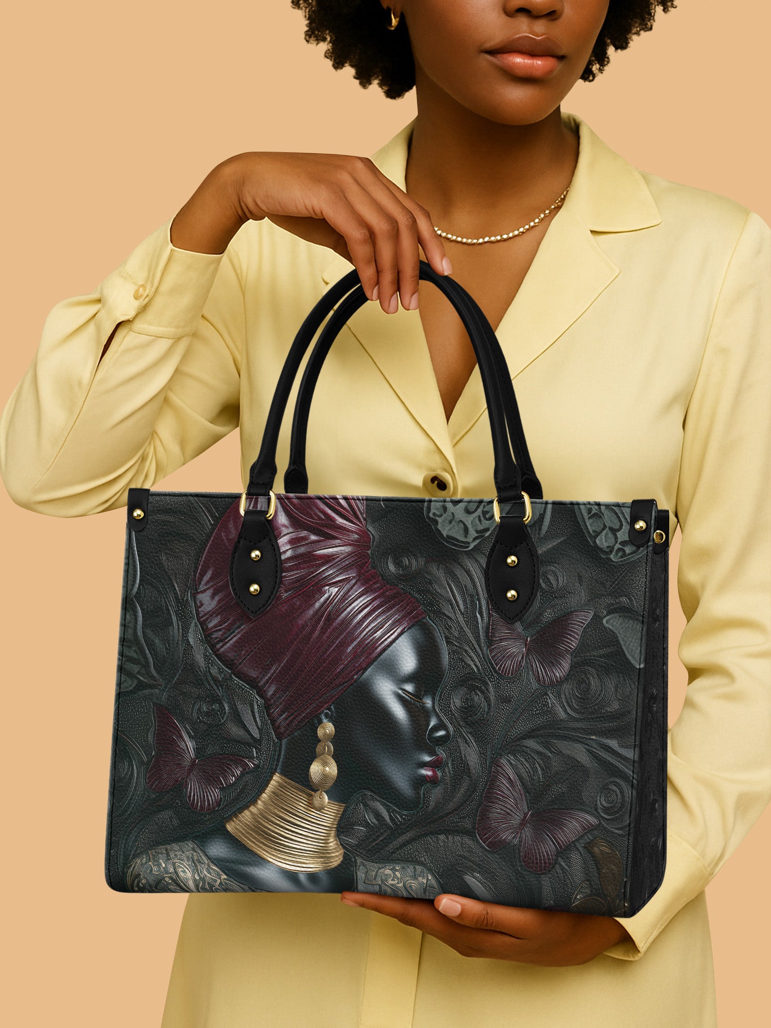 Divina Butterfly Premium Leather Handbag QR0XD635