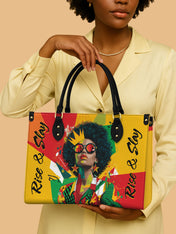 Rise And Slay Premium Leather Handbag QR0XD604