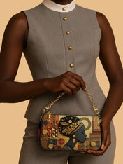 Bold African Classic Zip Pochette QR0XD826