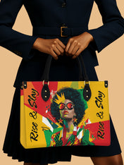 Rise And Slay Premium Leather Handbag QR0XD604