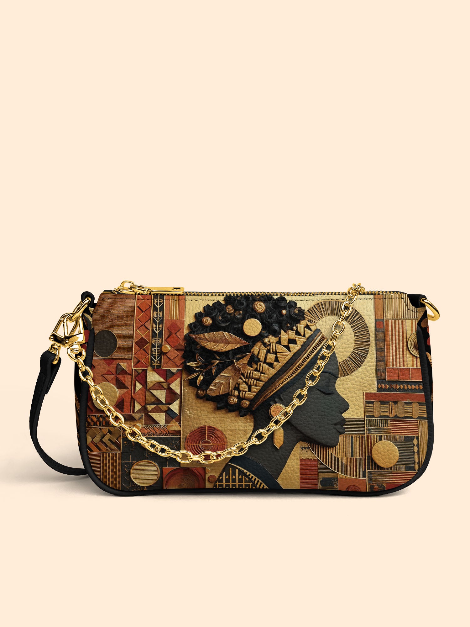 Bold African Classic Zip Pochette QR0XD826
