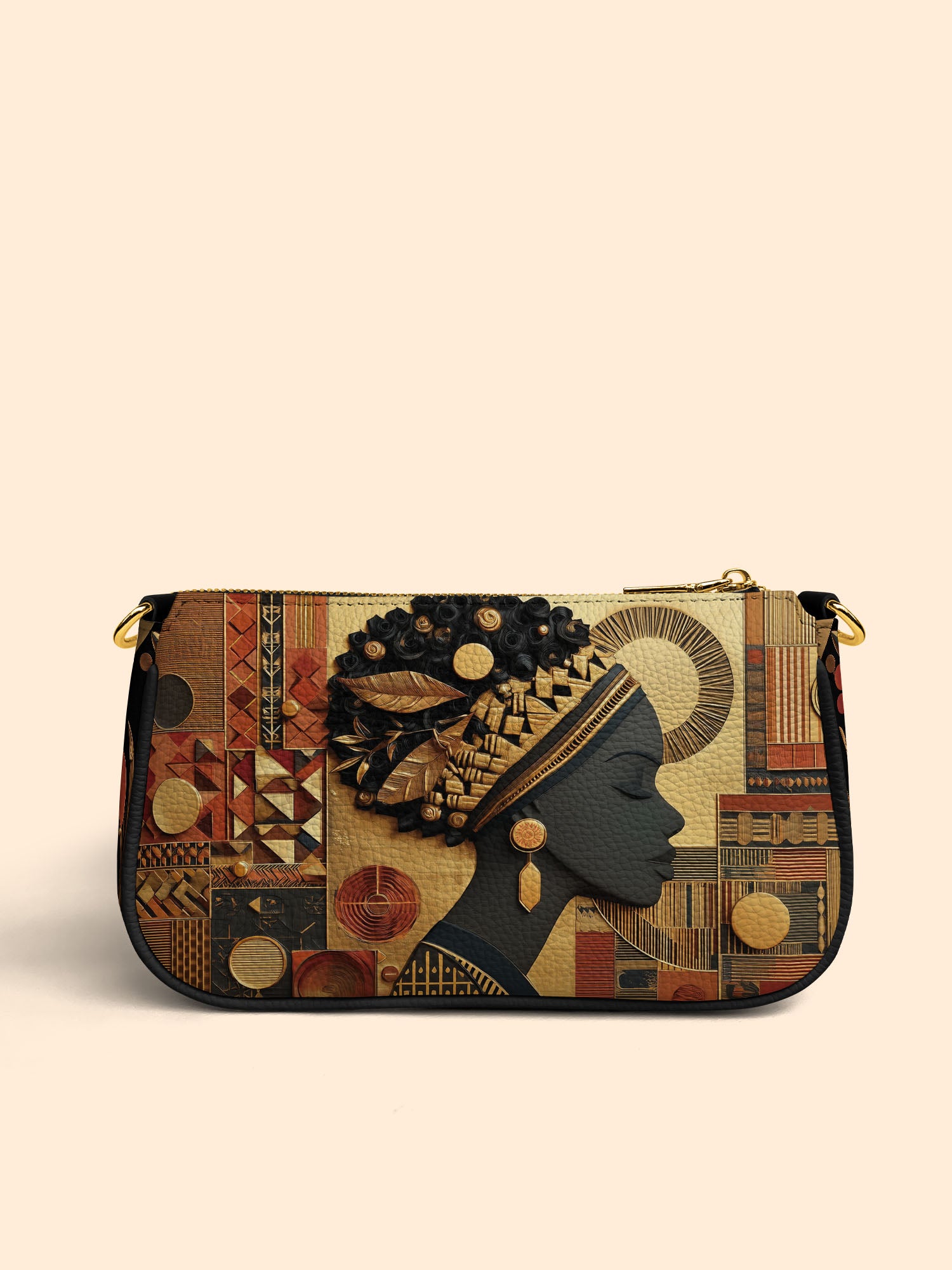 Bold African Classic Zip Pochette QR0XD826