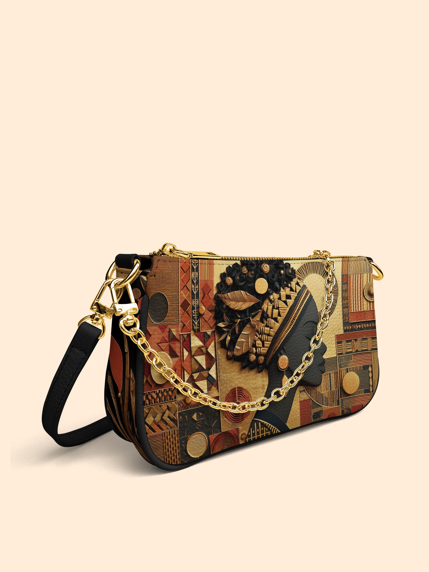 Bold African Classic Zip Pochette QR0XD826