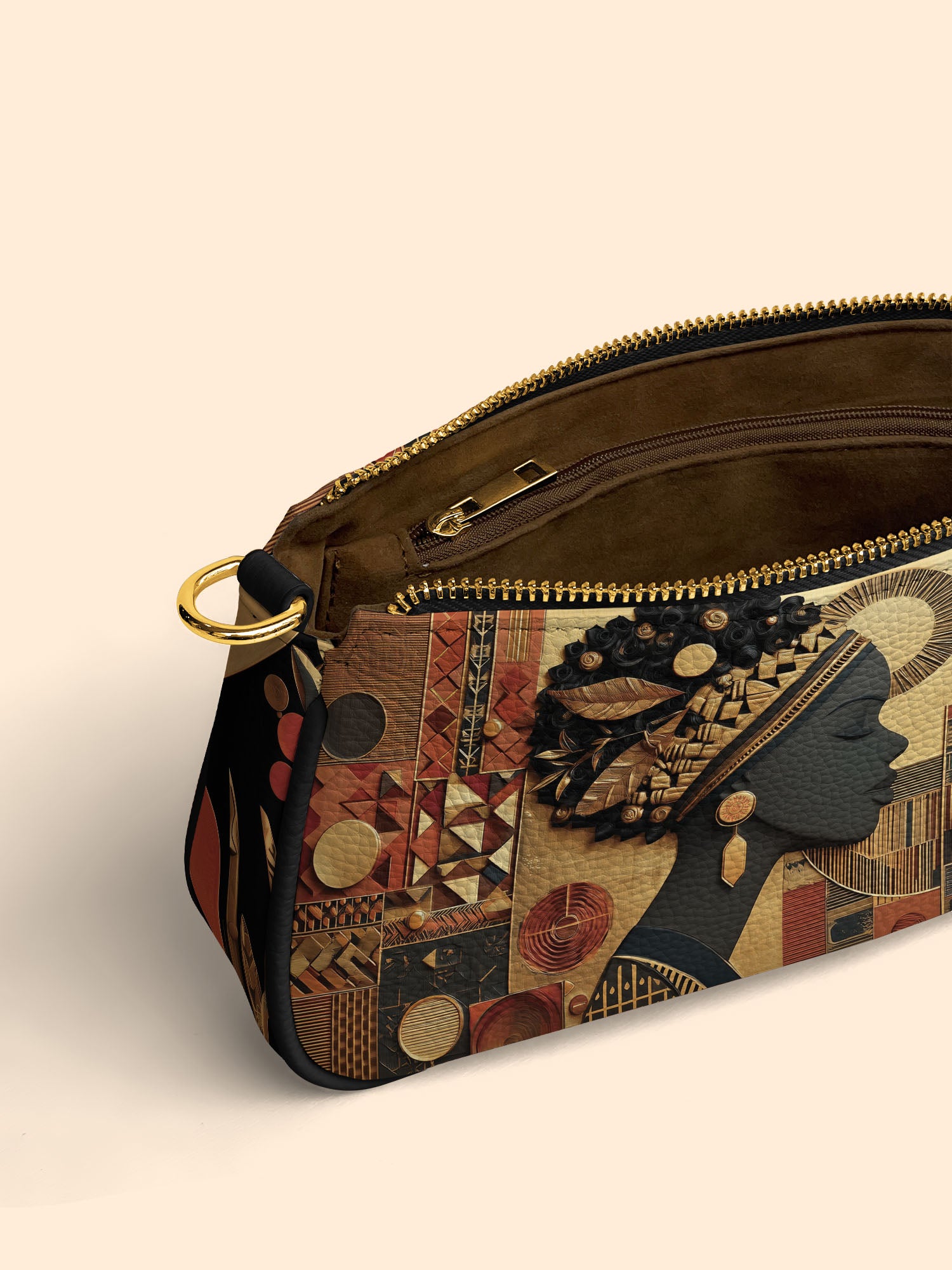 Bold African Classic Zip Pochette QR0XD826