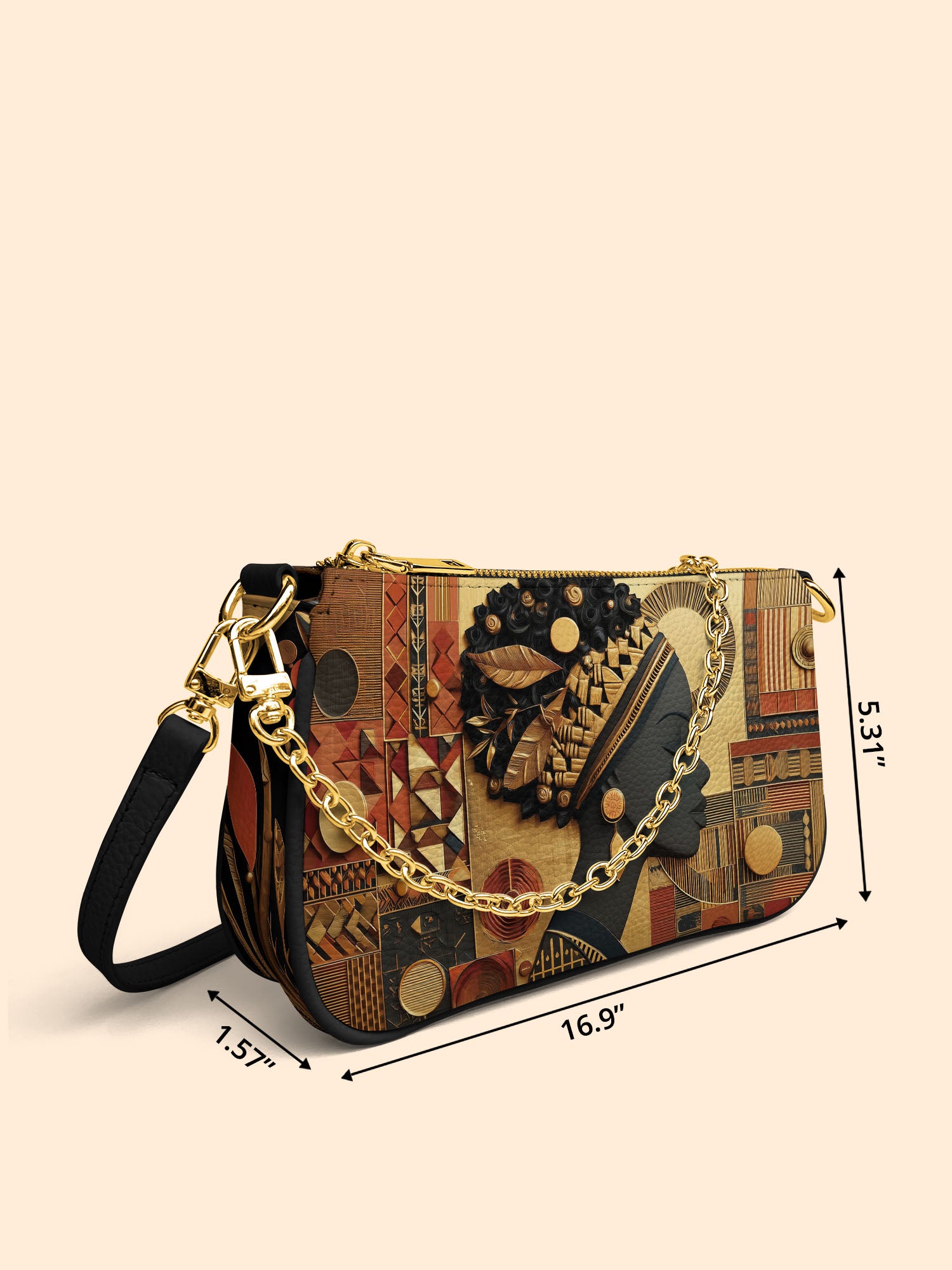 Bold African Classic Zip Pochette QR0XD826