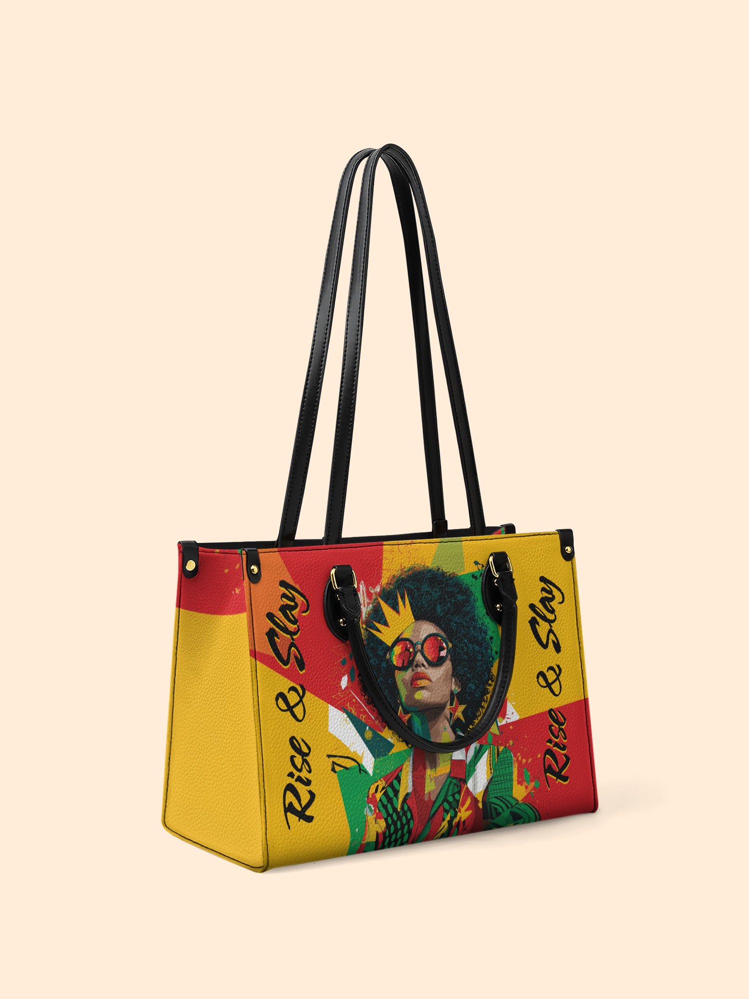 Rise And Slay Premium Leather Handbag QR0XD604