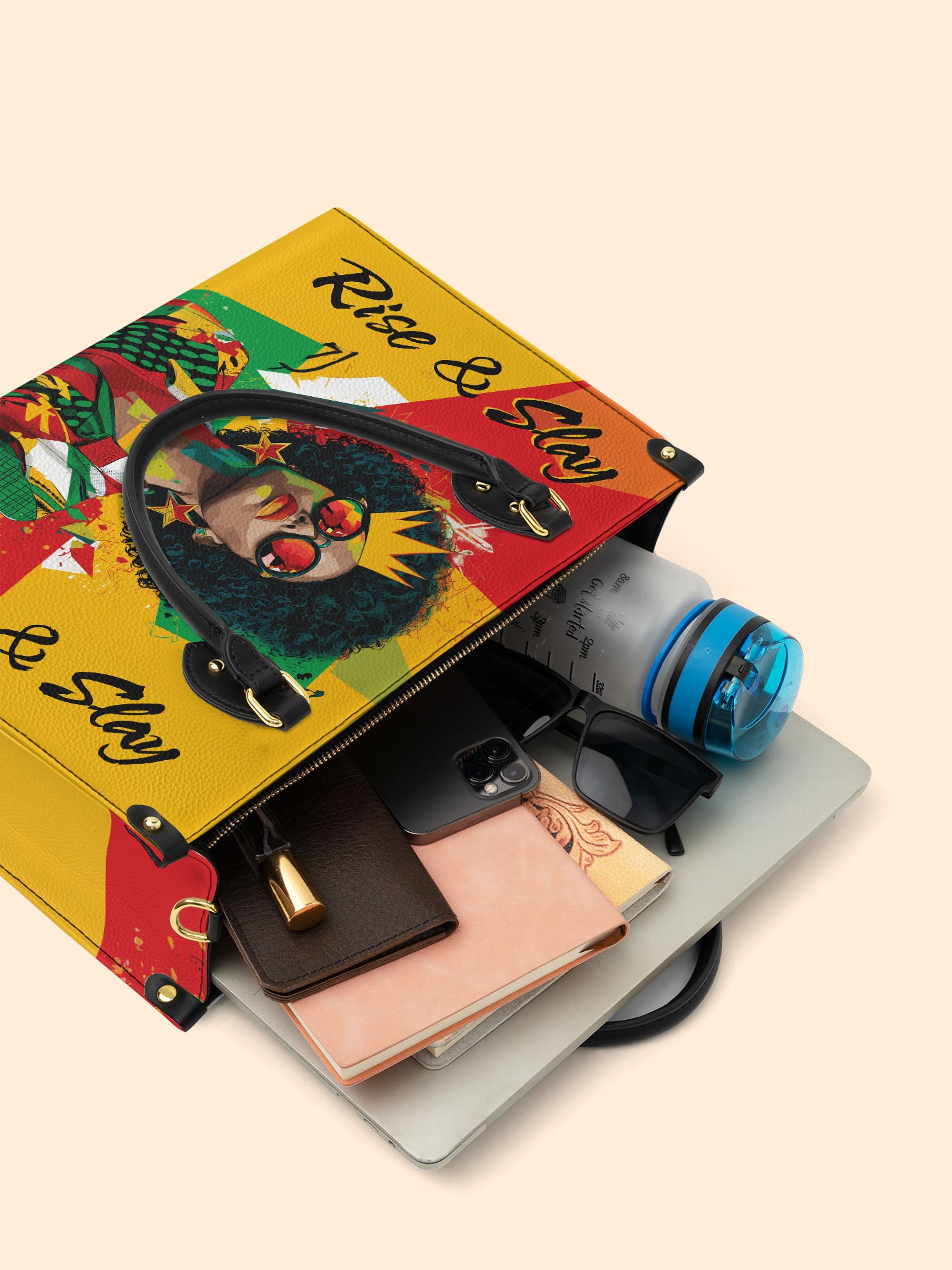 Rise And Slay Premium Leather Handbag QR0XD604