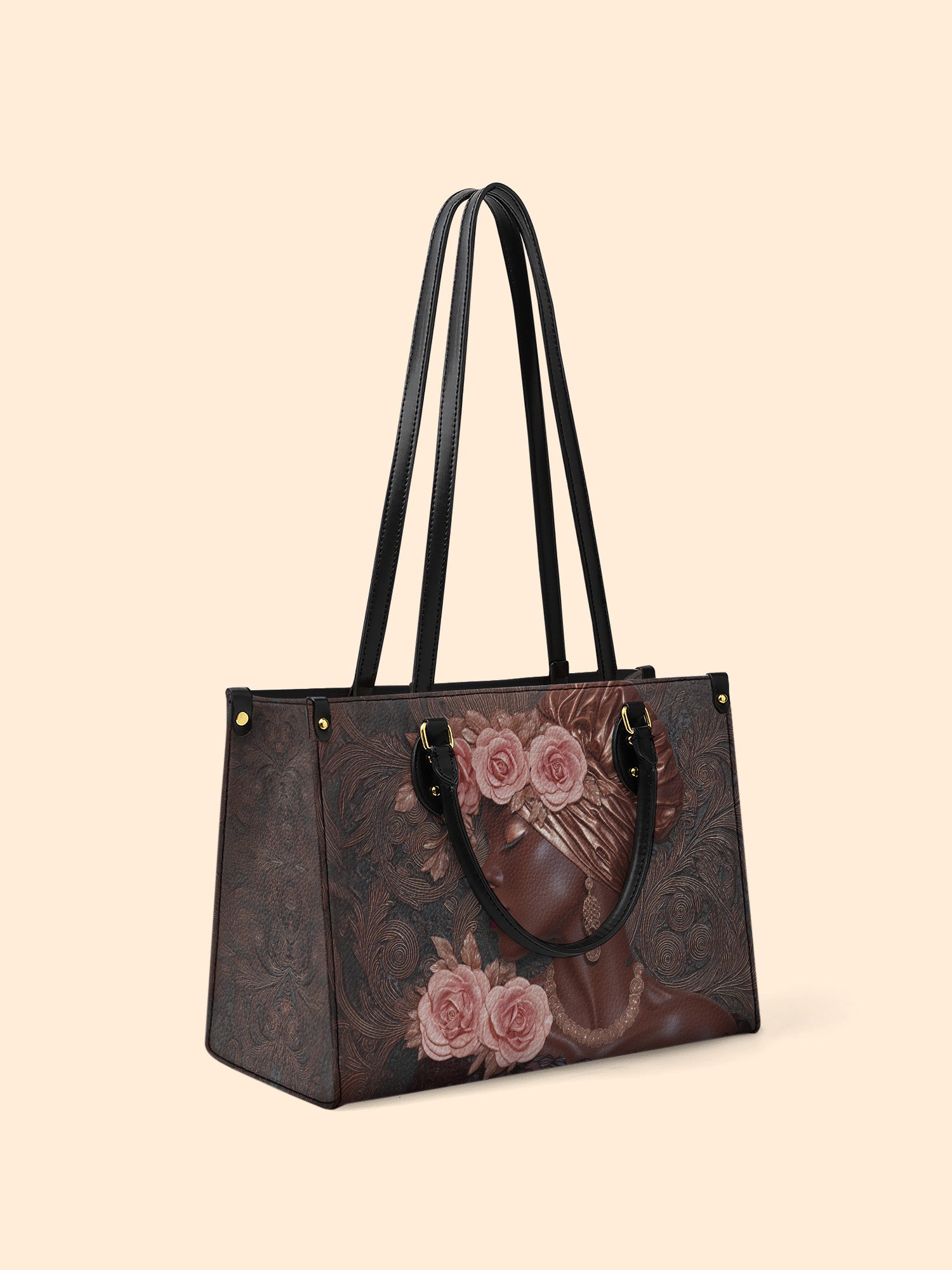 African Allure Premium Leather Handbag QR0XD531