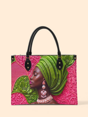 Divine Green Premium Leather Handbag QR0TD705