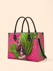 Divine Green Premium Leather Handbag QR0TD705