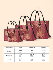 African Blossom Premium Leather Handbag