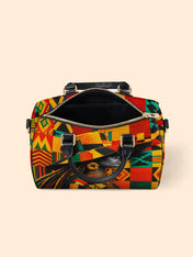 Kente Sovereign Leather Boston Bag QR0TV276