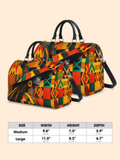 Kente Sovereign Leather Boston Bag QR0TV276