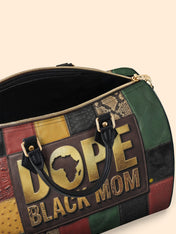 Dope Black Mom Heritage Leather Boston Bag QR0TV271