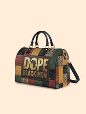 Dope Black Mom Heritage Leather Boston Bag QR0TV271