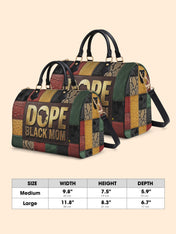 Dope Black Mom Heritage Leather Boston Bag QR0TV271