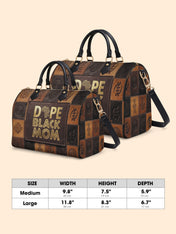 Dope Black Mom Power Leather Boston Bag QR0TV270